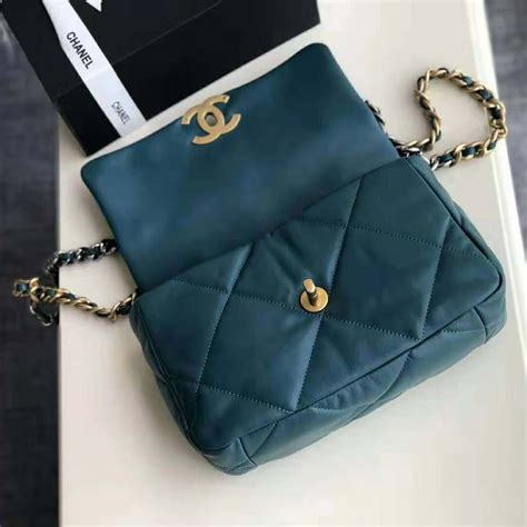 chanel 19 bag blue|Chanel bag 19 price.